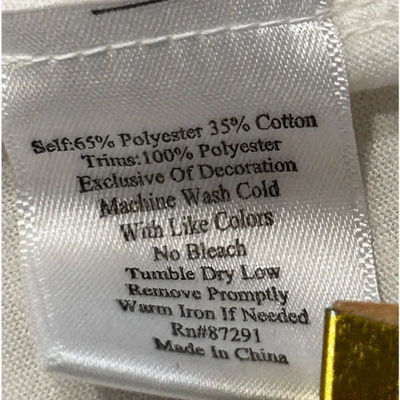 Johnny Was Embroidered White Sleeveless Tunic Tank  XS‎ - Picture 9 of 10